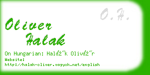 oliver halak business card